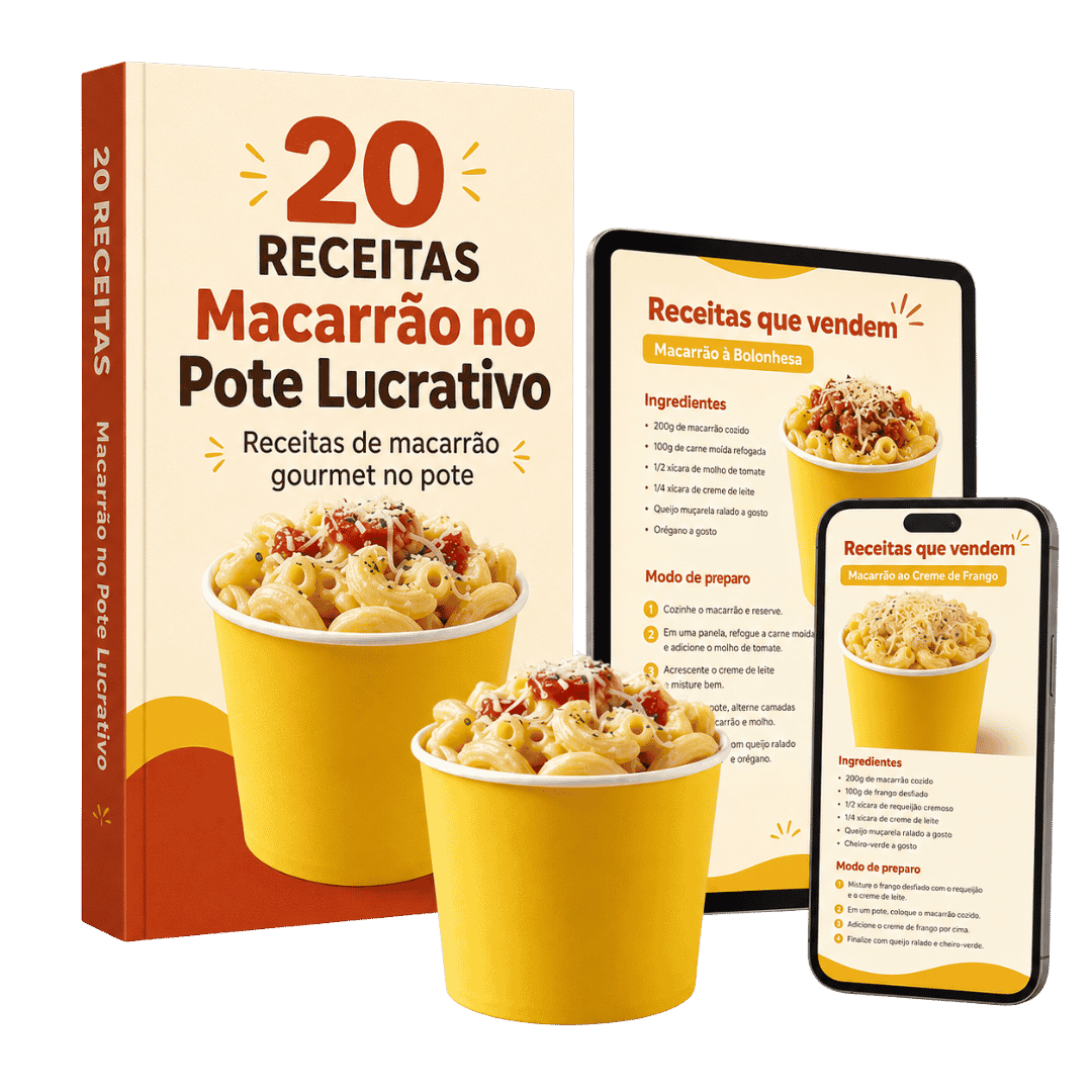 Mockup do Plano Básico — Macarrão no Pote Lucrativo